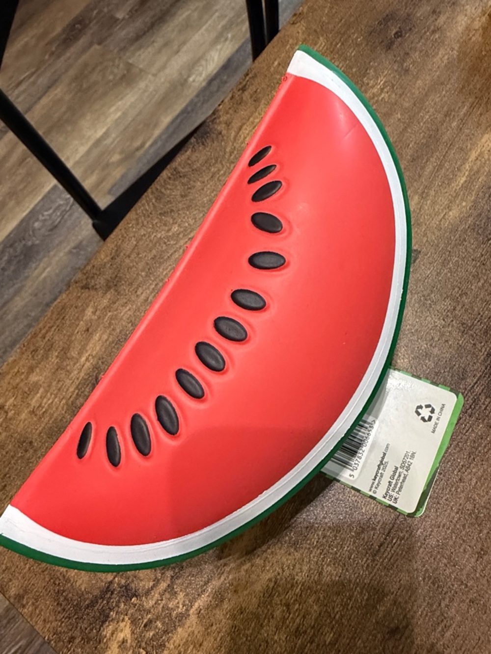 Squeeze Red & Green Watermelon Slice Sensory Toy jumbo size